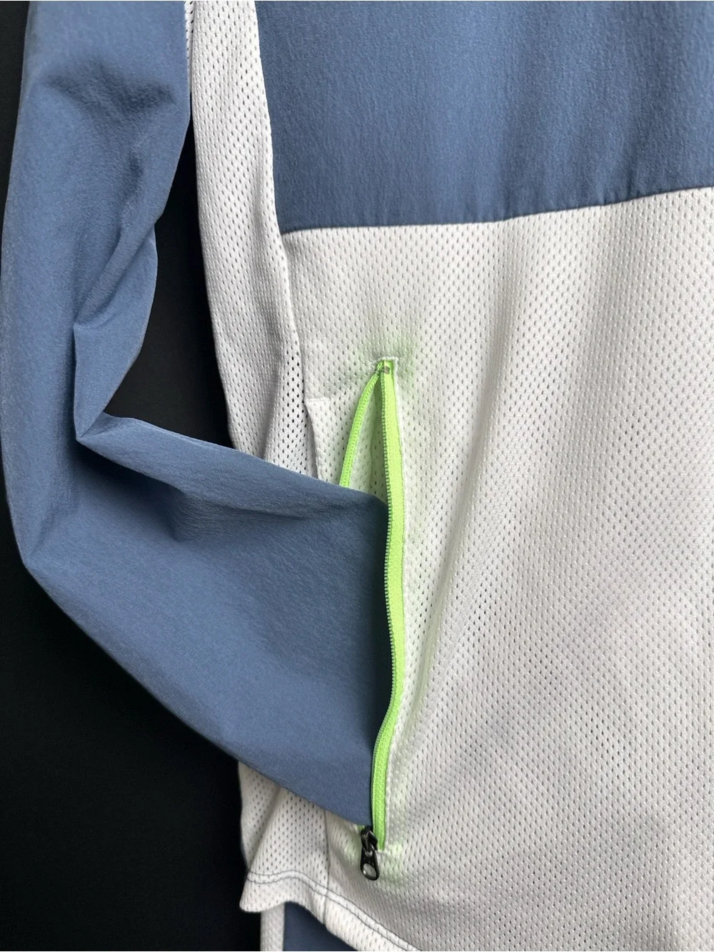 Teen Nike Slate Blue and White Track Jacket with Neon Accent - Picture 3 of 9